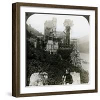 Castle Rheinstein, Near Bingen, Germany-Underwood & Underwood-Framed Photographic Print