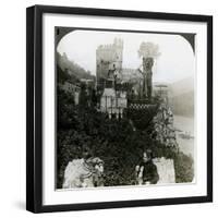 Castle Rheinstein, Near Bingen, Germany-Underwood & Underwood-Framed Photographic Print