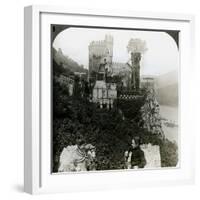 Castle Rheinstein, Near Bingen, Germany-Underwood & Underwood-Framed Photographic Print