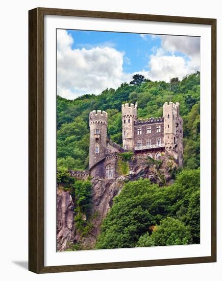 Castle Rheinstein, Rheinland-Pflaz, Germany-Miva Stock-Framed Premium Photographic Print