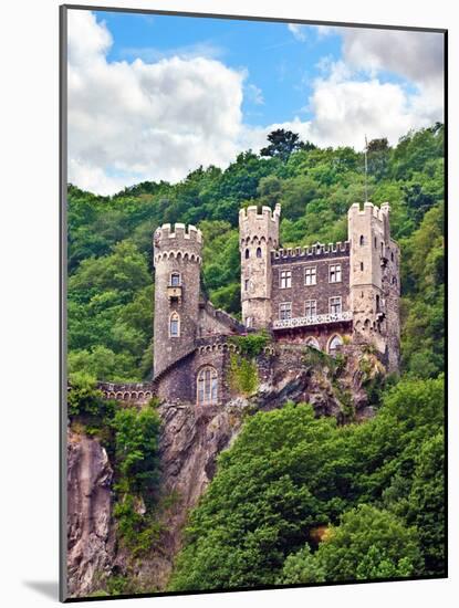 Castle Rheinstein, Rheinland-Pflaz, Germany-Miva Stock-Mounted Photographic Print