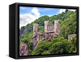 Castle Rheinstein, Rheinland-Pflaz, Germany-Miva Stock-Framed Stretched Canvas