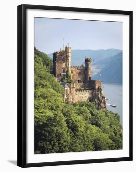 Castle Rheinstein, Rhineland-Pfalz, Germany-Walter Bibikow-Framed Premium Photographic Print