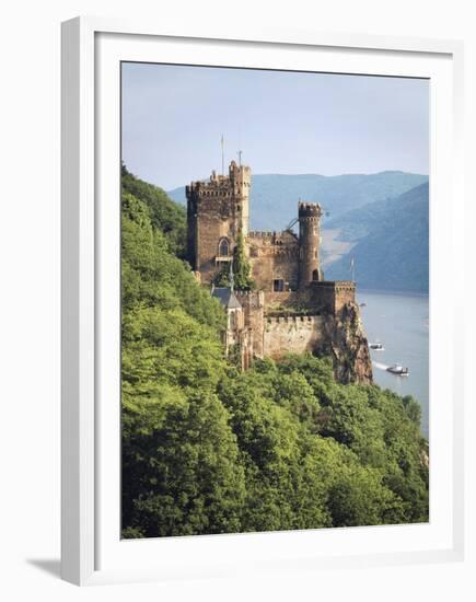 Castle Rheinstein, Rhineland-Pfalz, Germany-Walter Bibikow-Framed Premium Photographic Print