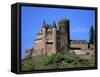 Castle, Rhine River, Germany-David Herbig-Framed Stretched Canvas