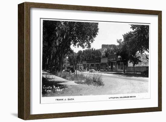 Castle Rock, Colorado - Street Scene-Lantern Press-Framed Art Print