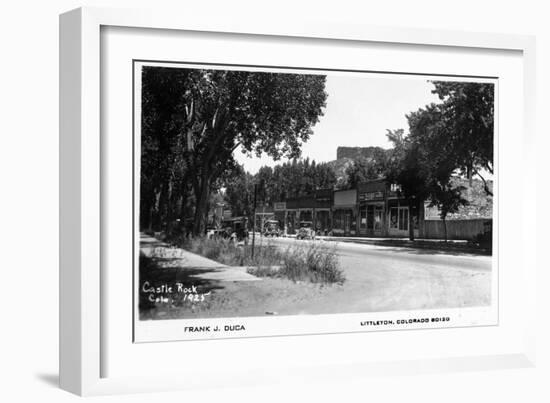 Castle Rock, Colorado - Street Scene-Lantern Press-Framed Art Print