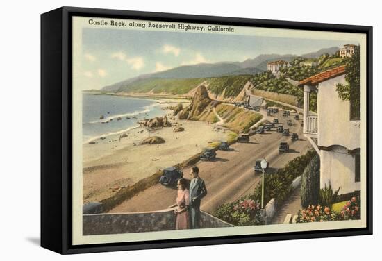 Castle Rock, Pacific Highway-null-Framed Stretched Canvas