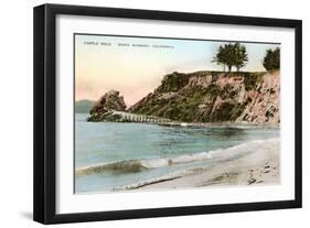 Castle Rock, Santa Barbara, California-null-Framed Art Print