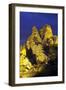 Castle Rocks of Uchisar at Night, Cappadocia, Anatolia, Turkey-Rainer Mirau-Framed Photographic Print