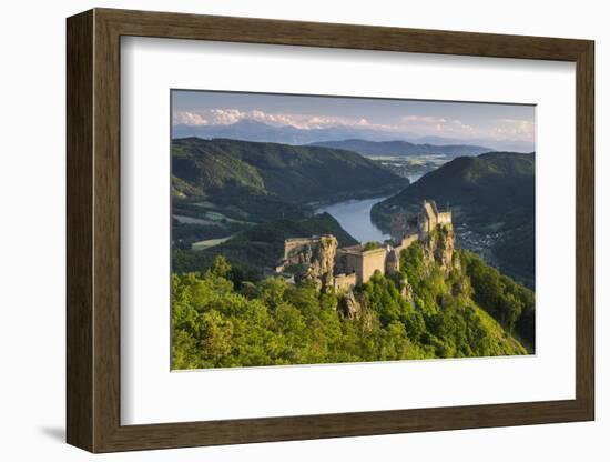 Castle Ruin Aggstein, the Danube, Wachau, Austria-Rainer Mirau-Framed Photographic Print