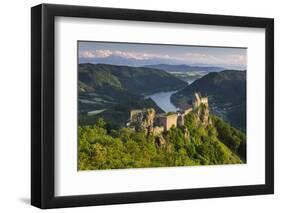 Castle Ruin Aggstein, the Danube, Wachau, Austria-Rainer Mirau-Framed Photographic Print