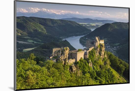 Castle Ruin Aggstein, the Danube, Wachau, Austria-Rainer Mirau-Mounted Photographic Print