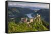 Castle Ruin Aggstein, the Danube, Wachau, Austria-Rainer Mirau-Framed Stretched Canvas