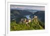 Castle Ruin Aggstein, the Danube, Wachau, Austria-Rainer Mirau-Framed Photographic Print