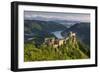 Castle Ruin Aggstein, the Danube, Wachau, Austria-Rainer Mirau-Framed Photographic Print