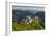 Castle Ruin Aggstein, the Danube, Wachau, Austria-Rainer Mirau-Framed Photographic Print