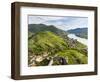 Castle ruin Hinterhaus. Historic village Spitz located in wine-growing area. Lower Austria-Martin Zwick-Framed Photographic Print