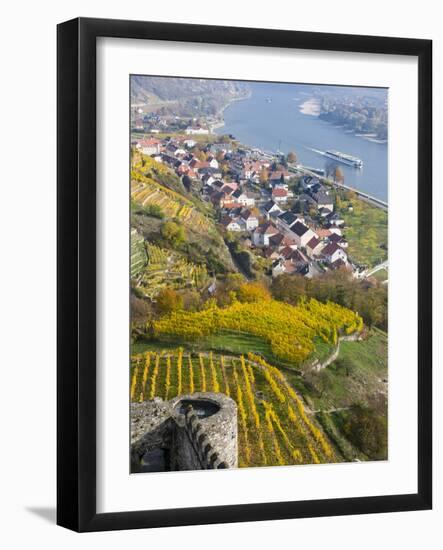 Castle Ruin Hinterhaus in the Village Spitz in the Wachau. Austria-Martin Zwick-Framed Photographic Print