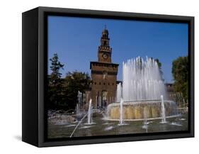 Castle Sforzesco, Milan, Lombardy, Italy, Europe-Charles Bowman-Framed Stretched Canvas