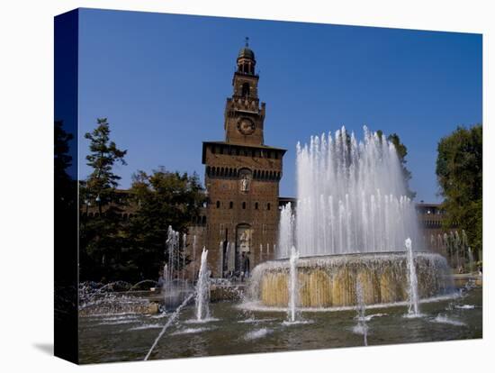 Castle Sforzesco, Milan, Lombardy, Italy, Europe-Charles Bowman-Stretched Canvas