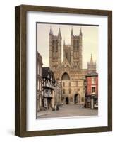 Castle Square, Lincoln Cathedral, Lincoln, Lincolnshire, England, UK-Ivan Vdovin-Framed Photographic Print