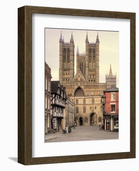 Castle Square, Lincoln Cathedral, Lincoln, Lincolnshire, England, UK-Ivan Vdovin-Framed Photographic Print