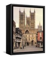 Castle Square, Lincoln Cathedral, Lincoln, Lincolnshire, England, UK-Ivan Vdovin-Framed Stretched Canvas