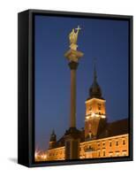 Castle Square (Plac Zamkowy), the Sigismund III Vasa Column and Royal Castle, Warsaw, Poland-Gavin Hellier-Framed Stretched Canvas