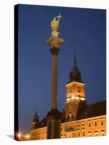 Castle Square (Plac Zamkowy), the Sigismund III Vasa Column and Royal Castle, Warsaw, Poland-Gavin Hellier-Stretched Canvas