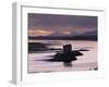 Castle Stalker on Loch Linnhe, Silhouetted at Dusk, Argyll, Scotland, United Kingdom, Europe-Nigel Francis-Framed Photographic Print