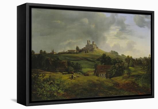 Castle Stolpen, 1830-Ernst Ferdinand Oehme-Framed Stretched Canvas