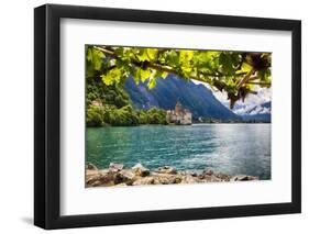 Castle View On Lake Geneva-George Oze-Framed Photographic Print