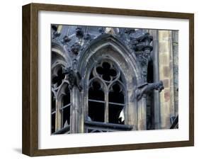 Castle Window and Gargoyle, Prague, Czech Republic-David Herbig-Framed Photographic Print