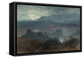 Castle with an Estuary Beyond, 1856-Alfred William Hunt-Framed Stretched Canvas