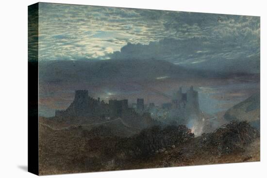 Castle with an Estuary Beyond, 1856-Alfred William Hunt-Stretched Canvas