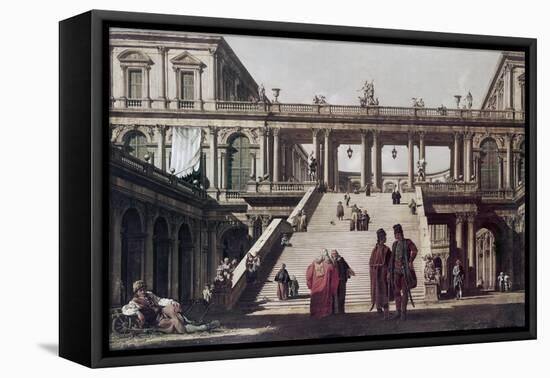 Castle Yard-Canaletto-Framed Stretched Canvas