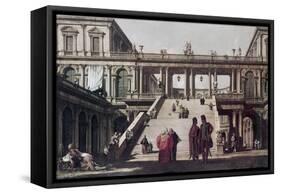 Castle Yard-Canaletto-Framed Stretched Canvas