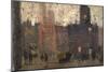 Castlegate, Salford, 1912 (Oil on Canvas)-Adolphe Valette-Mounted Giclee Print