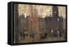 Castlegate, Salford, 1912 (Oil on Canvas)-Adolphe Valette-Framed Stretched Canvas