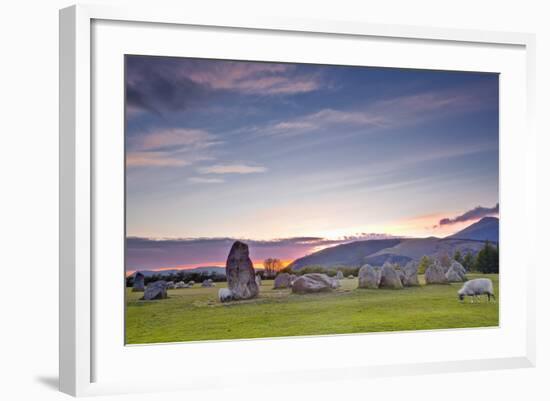 Castlerigg Stone Circle at Sunset-Julian Elliott-Framed Photographic Print