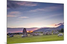 Castlerigg Stone Circle at Sunset-Julian Elliott-Mounted Photographic Print