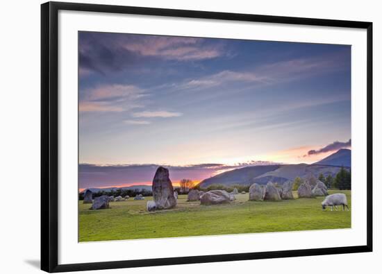 Castlerigg Stone Circle at Sunset-Julian Elliott-Framed Photographic Print