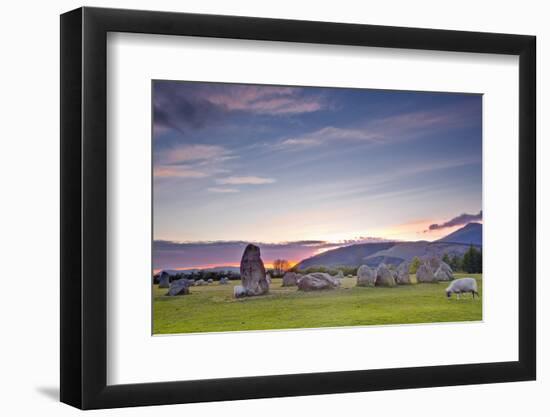 Castlerigg Stone Circle at Sunset-Julian Elliott-Framed Photographic Print