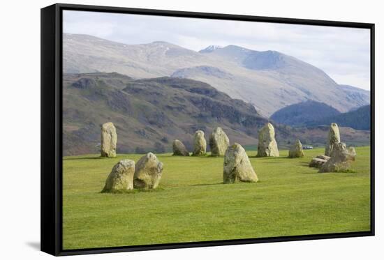Castlerigg Stone Circle, Keswick, Lake District National Park, Cumbria, England-Ruth Tomlinson-Framed Stretched Canvas