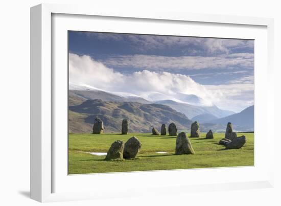 Castlerigg Stone Circle, near Keswick, Lake District National Park, Cumbria, England, United Kingdo-John Potter-Framed Photographic Print