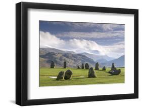 Castlerigg Stone Circle, near Keswick, Lake District National Park, Cumbria, England, United Kingdo-John Potter-Framed Premium Photographic Print