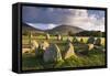 Castlerigg Stone Circle with Blencathra Mountain Behind, Lake District, Cumbria-Adam Burton-Framed Stretched Canvas