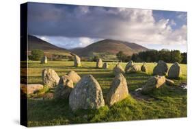 Castlerigg Stone Circle with Blencathra Mountain Behind, Lake District, Cumbria-Adam Burton-Stretched Canvas