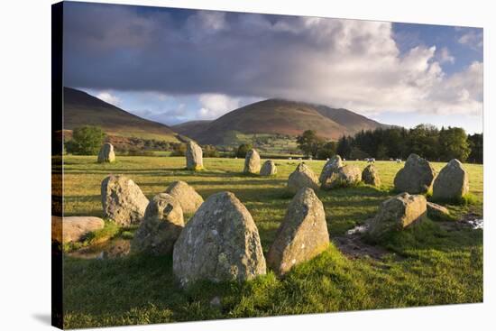 Castlerigg Stone Circle with Blencathra Mountain Behind, Lake District, Cumbria-Adam Burton-Stretched Canvas